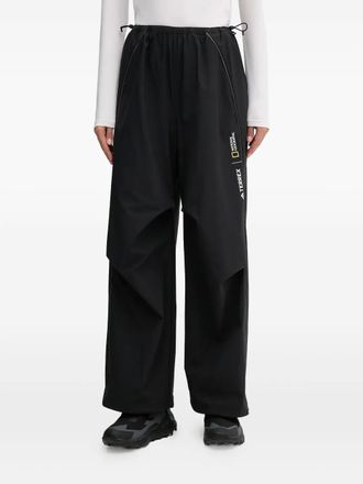 adidas x National Geographic trousers - women - Recycled Polyamide/Elastane - L - Black