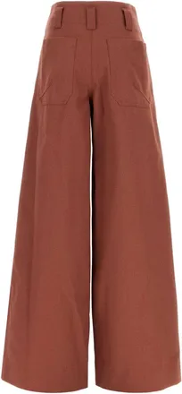 Chlo&eacute; Womens Pa15 Trousers Red Cotton