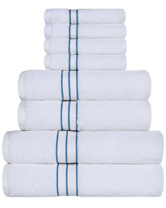 Superior Turkish Highly Absorbent Hotel Collection 8Pc Turkish Cotton Towel Set
