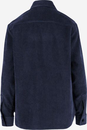 F.it Womens Ribbed Stretch Nylon-Blend Shirt Navy Polyester