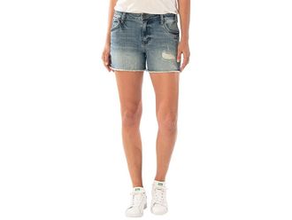 Kut from the Kloth Gidget High-Rise Fray Jean Shorts Womens Shorts Traveler : 4 4, Spandex/Denim/Cotton