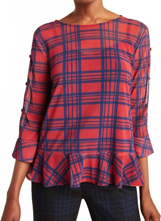 Eva Franco Belinda Top In Rachel Island Plaid