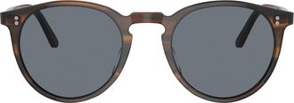 Oliver Peoples 0ov5183s Round Tortoiseshell Acetate Sunglasses with Keyhole Bridge