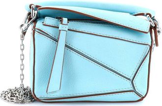 Loewe Blue Sheep Leather Puzzle Bag Nano (Authentic Pre-Loved)