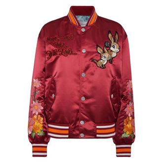 Philipp Plein Jassen, Dames, Rood, S, Nylon, Oversized Bomber Fairy