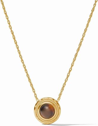 Julie Vos Madison Delicate Necklace In Gold/tortoiseshell
