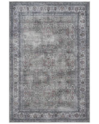 AR Carpets & Rugs Alaska Machine-Washable Vintage Medallion Power-Loomed Rug