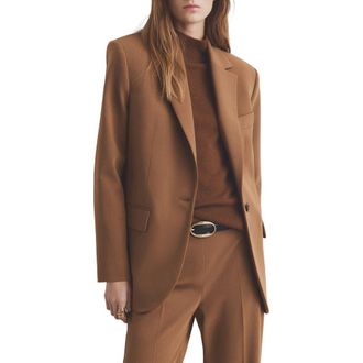 Mango Milano Blazer in Caramel at Nordstrom, Size X-Large