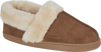 Jo & Joe Ladies Womens Fleecy Warm Lined Lightweight Bootee Slippers in Sizes 3-8 (Cognac, 6 UK, UK Footwear Size System, Adult, Women, Numeric, Medium, 6)