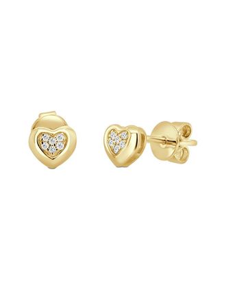 Sabrina Designs 14K 0.04 Ct. Tw. Diamond Heart Stud Earrings