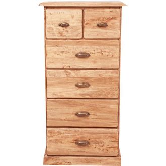 Biscottini International Biscottini - Cassettiera Country in legno massello di tiglio finitura naturale 63x41x120 cm