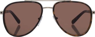Bulgari Dark Brown Pilot Mens Sunglasses BV5060 202253 57