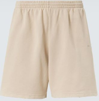 Balenciaga Back distressed logo cotton shorts
