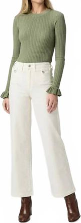 Paige Anessa Wide Leg Jean In Ecru