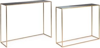 BIZZOTTO Juego De 2 Consolas Metalicas Estilo Ambiente