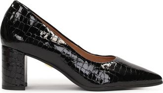 Kazar Gestempelde lakleren pumps - Dames - Pumps - Zwart - 40 EU - Leer - Schoenen
