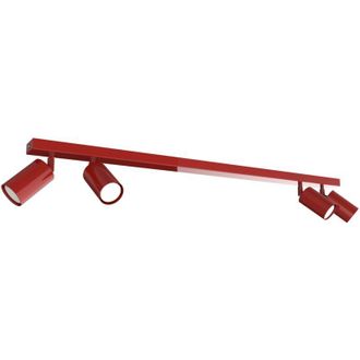 Lumicom Lumicom - fleck Plafoniera, 4x GU10, max 33W, metallo, rosso lucido, D.6cm