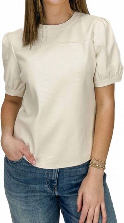 Dolce Cabo Alexis Puff Sleeve Top In Creme