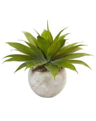 Nearly Natural Agave Artificial Plant In Sand Colored Bowl