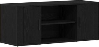 vidaXL Vidaxl - Mueble de tv Roble negro 100 x 35 x 40 cm Madera contrachapada