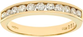 Jewelco London 9ct Gold 1/2ct Diamond 11 Stone Channel Set Eternity Ring 2.5mm - PR0AXL3633Y