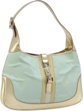 Gucci Pre-owned Shoulder Bags, female, Blue, Size: ONE SIZE Pre-owned GG Canvas Shoulder Bag