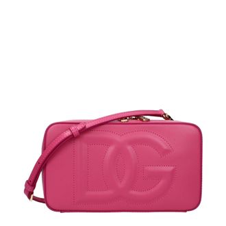 Dolce & Gabbana Dolce&Gabbana Damens Umh&auml;ngetaschen Fuchsia/Lila Leder