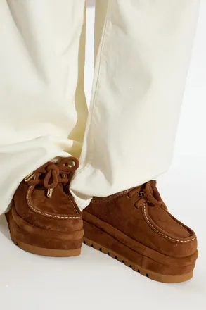 Naked Wolfe Suede Platform Shoes Blizzard, Womens, Brown
