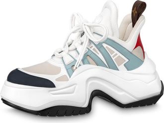 Louis Vuitton (WMNS) LOUIS VUITTON Archlight 2.0 Platform Sneakers White Beige Blue 1ABIHW