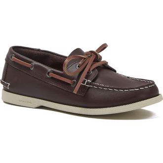 Lands End Seaport Classic Boat Shoes in Deep Mahogany at Nordstrom, Size 6.5