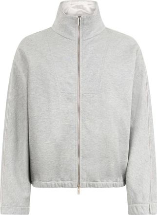 PESERICO Melange Sweatshirt met Rits - Dames - Vesten met rits - Grijs - 3XL - Katoen - Hoodies & sweatvesten