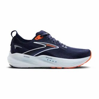 Brooks Mens Glycerin 22 Running Shoes In Peacoat Blue Ribbon Orange