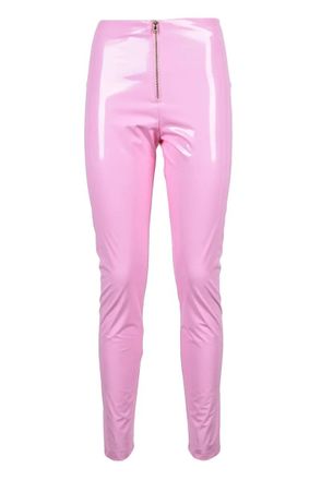 Patrizia Pepe Polyurethane Pants - Pink