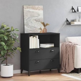 Berkfield Home Decorative Bookcase VIKEN Black 80x40x90 cm Engineered Wood | Size: 80 x 40 x 90 cm