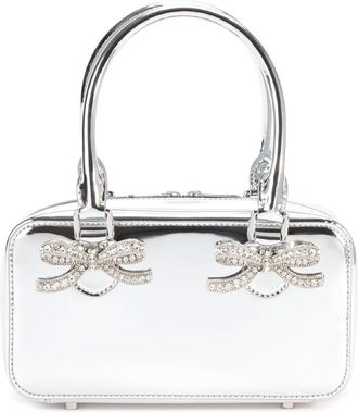 Self Portrait Metallic Leather Mini Tote Bag
