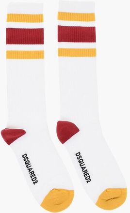 Dsquared2 Ribbed Long Socks with Contrasting Details size 42-43