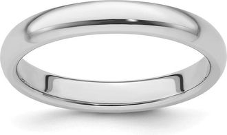 Diamond2Deal Platinum 3mm Lightweight Comfort-Fit Wedding Band Ring