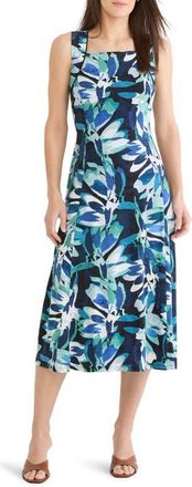 Nic+Zoe Giverny Knit Blanche Midi Dress in Green Multi at Nordstrom, Size X-Small