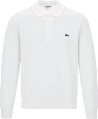 Lacoste Polo de Punto de Manga Larga - Tops - Hombre - Blanco - XL