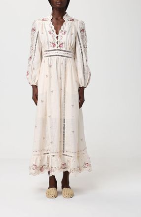 Zimmermann Abito Patience midi Zimmermann in lino stampato