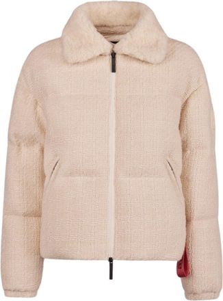 Afterlabel Vostok Tweed Wool-Blend Faux-Shearling Down Coat