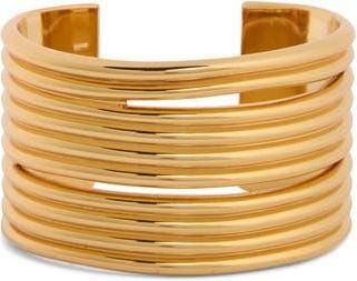 Madewell Cutout Ribbed Cuff Bracelet in Antique Gold at Nordstrom Rack