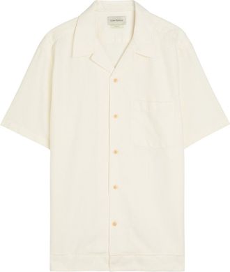 Oliver Spencer Havana Jacquard Cotton Shirt - White - XL