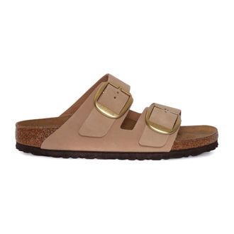 Birkenstock Sliders, female, Beige, Size: 11 US Arizona Big Buckle Narrow Fit