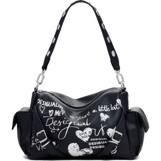 Desigual Faux Leather Shoulder Bag in Black at Nordstrom