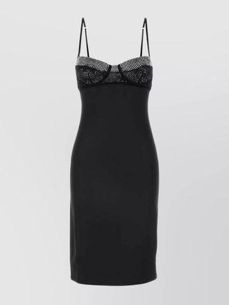 Os&eacute;ree satin tube midi dress