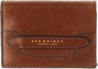 The Bridge Lucrezia Small Book Wallet - Dames - Portefeuilles - Bruin - ONE Size - Leer - Accessoires