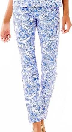 Lilly Pulitzer Kelly Skinny Ankle Pant In Coastal Blue Fancy Feet