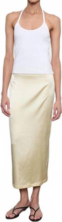 Enza Costa Lustre Column Skirt In Flan
