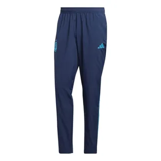 adidas Mens adidas Logo Printing Design Elastic Waistband Straight Sports Pants/Trousers/Joggers Blue HF3940